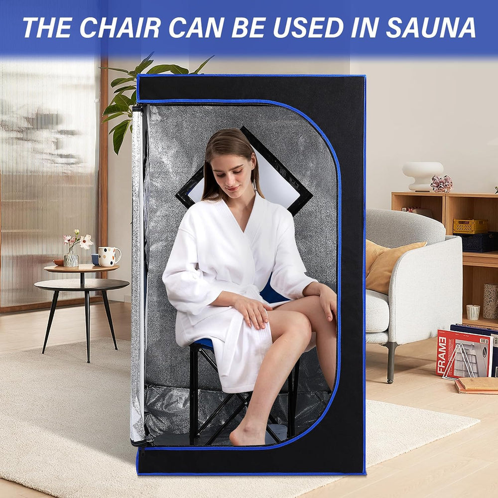 Portable Sauna Chair, Fast Folding, Ideal for Sauna, Fishing, Lightweight Com...