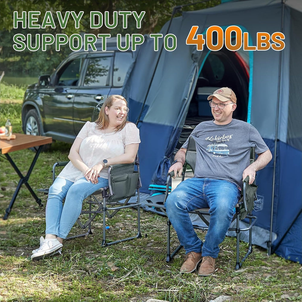 TIMBER RIDGE 400lbs Heavy Duty Camping Chair Portable Directors Chair