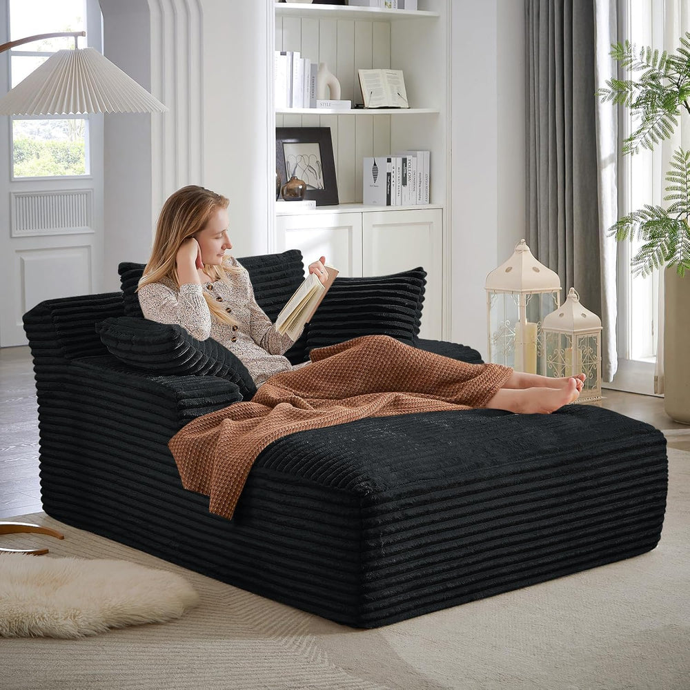 66" Chaise Lounge Chair Indoor, Chair Couches for Living Room,Deep Seat ...