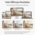 High-end Uncompressed Togo Bean Bag Chair for Adults, Memory Foam Floor Sofa Couch with Soft Fabric, Comfy Fireside Lounge Chair for Living Room, Bedroom, Apartment & Reading Nook Suede Antique White