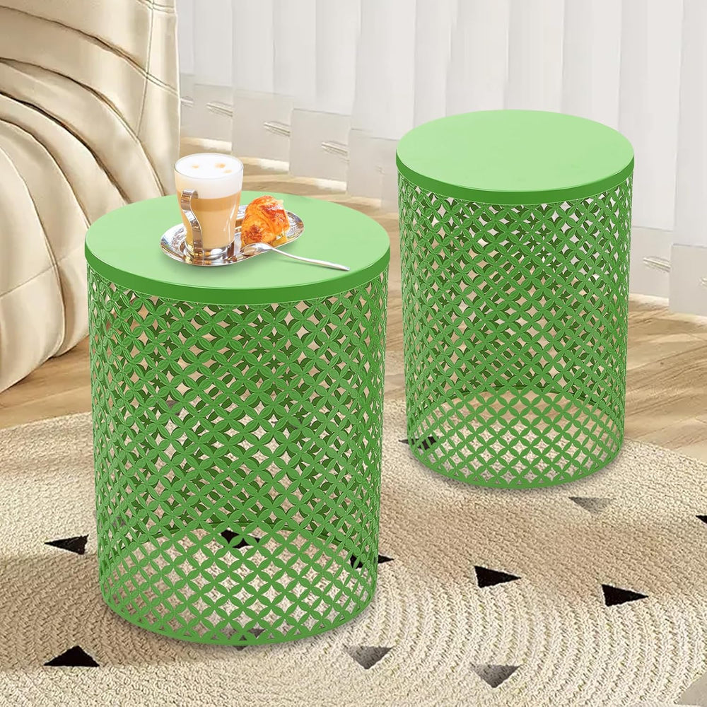 Xuthusman 2 Pack Outdoor Side Table,Metal Frame Accent Table Modern End Table...