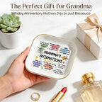 Gifts for Grandma Birthday Christmas Mothers Day Appreciation Grandma Gifts | Grandma's Affirmations Ring Dish 4", Ceramic