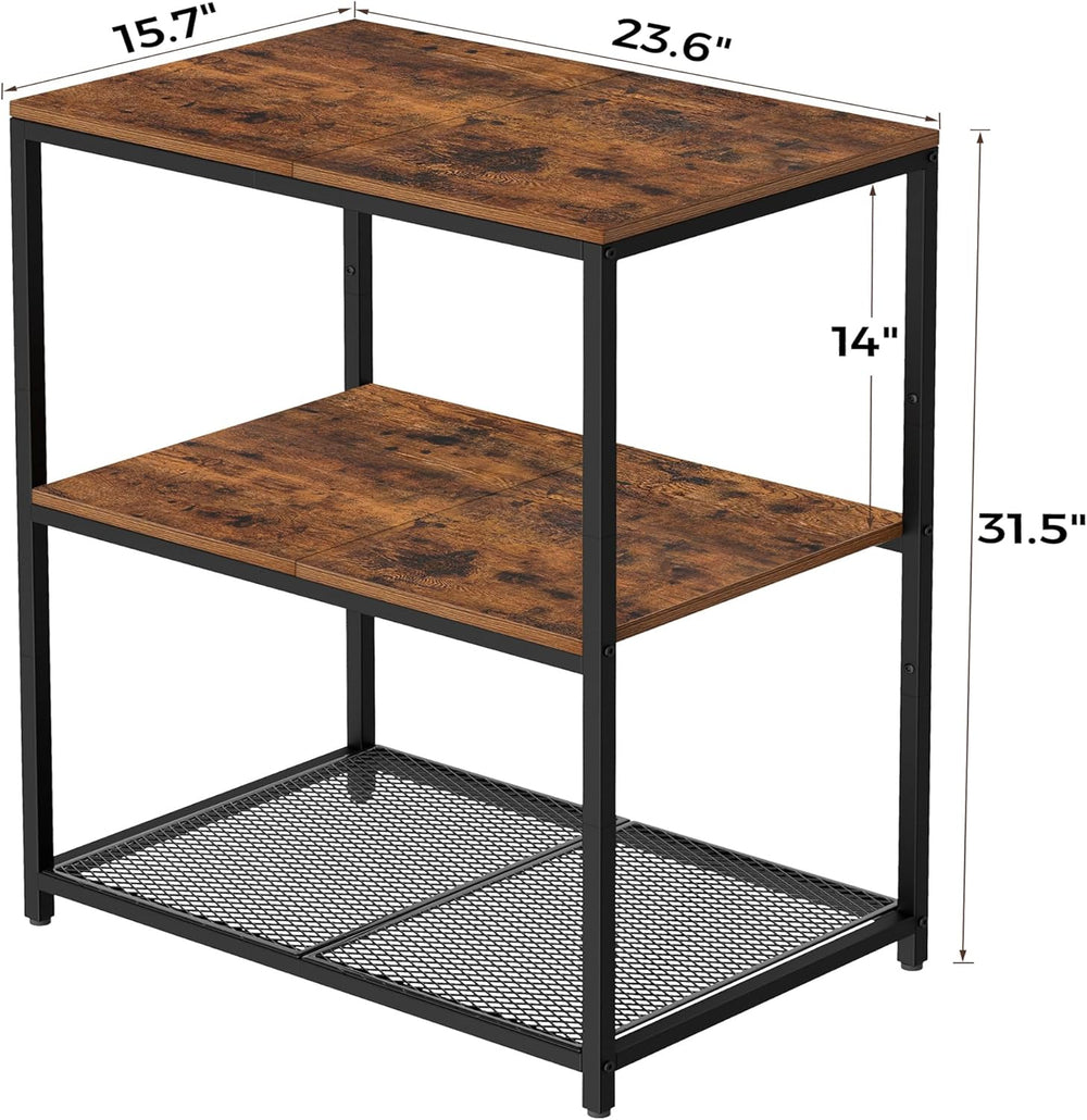 Homleke Kitchen Island with 3 Shelves, Kitchen Shelf with Large Workstation, ...