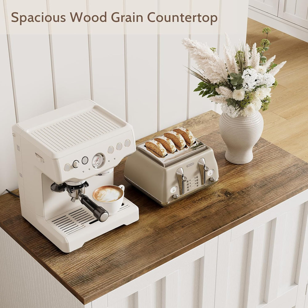 Sideboard Buffet Cabinet, Modern Farmhouse Kitchen Storage Cabinet, Small Mod...