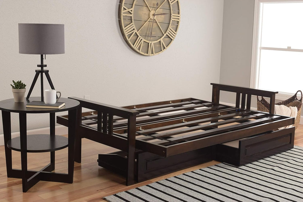 Kodiak Furniture Monterey Queen-size Futon, Storage Drawers, Espresso Finish ...