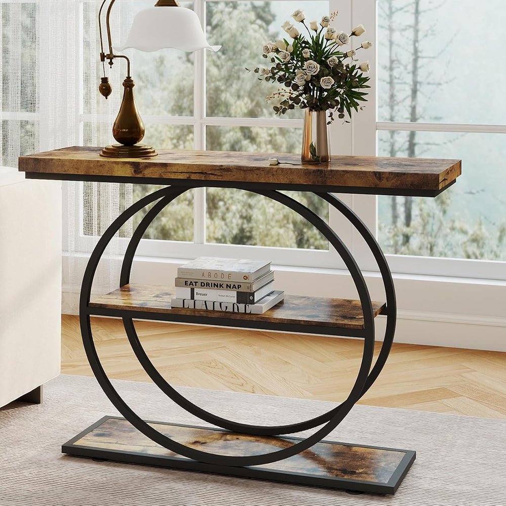 Arbuxzuy 41.3 Entryway Table Wood Console Table Sofa Table for Living Room | ...