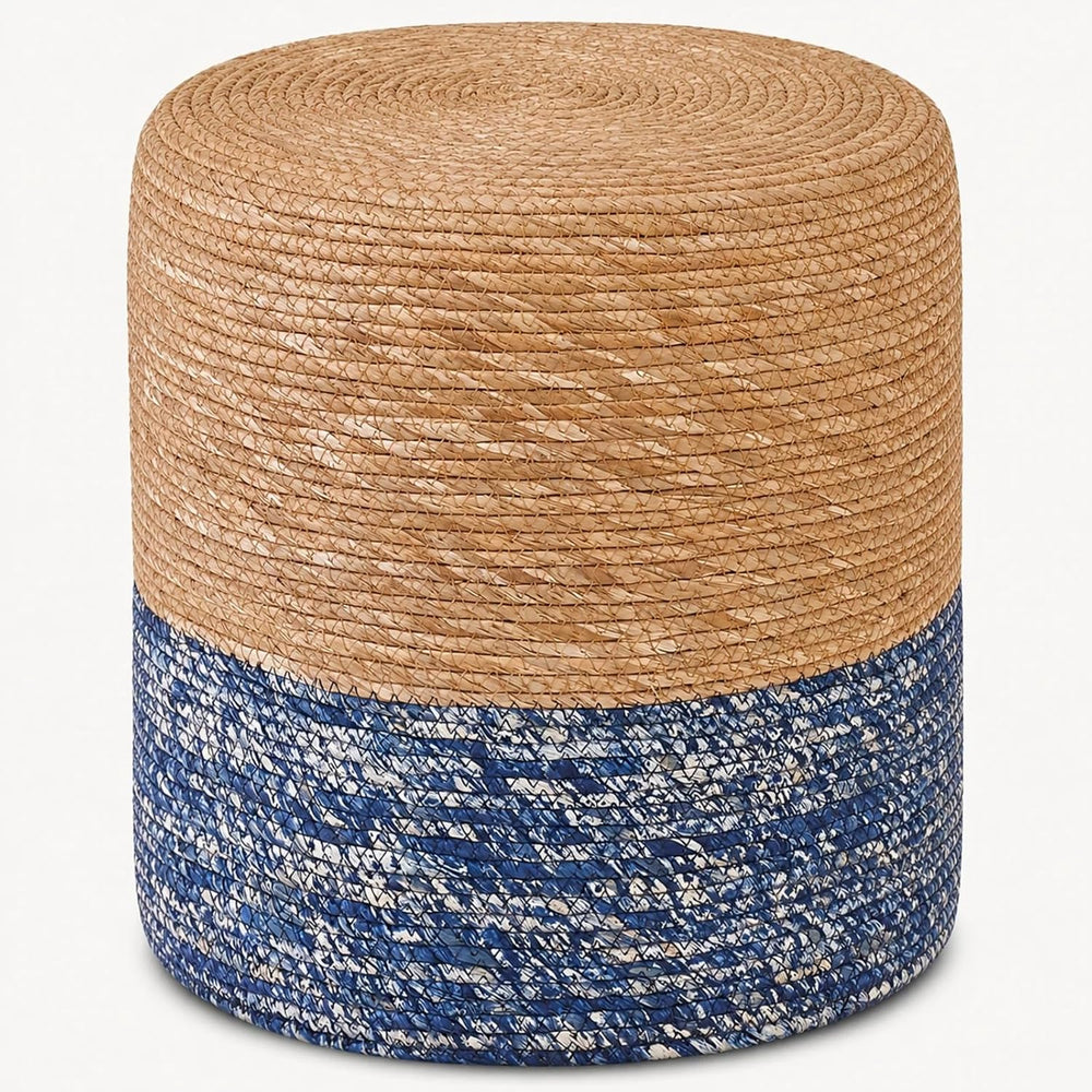 Wimarsbon Natural Seagrass Foot Stool, Hand Weaving Round Ottoman, for Living...