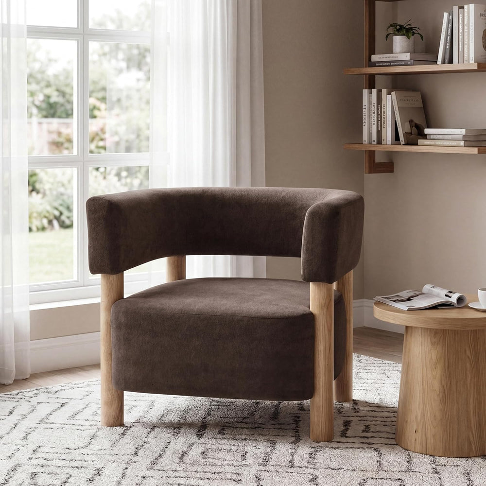 Christopher Knight Home Carly Low Profile Accent Chair, Boucle Upholstered Ba...