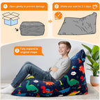 Lukeight Dinosaur Bean Bag Chair for Kids Teens Adults, Memory Foam Bean Bag Sofa with Removable Cover, Cozy Beanbag Chair for Living Room, Lazy Sofa for Gaming and Reading, Large