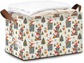Christmas Tree Gift Storage Bin with Handles, Basket Storage Organizer for Shelves, Closet, Nursery, Book, Laundry Hamper & Home Decor
