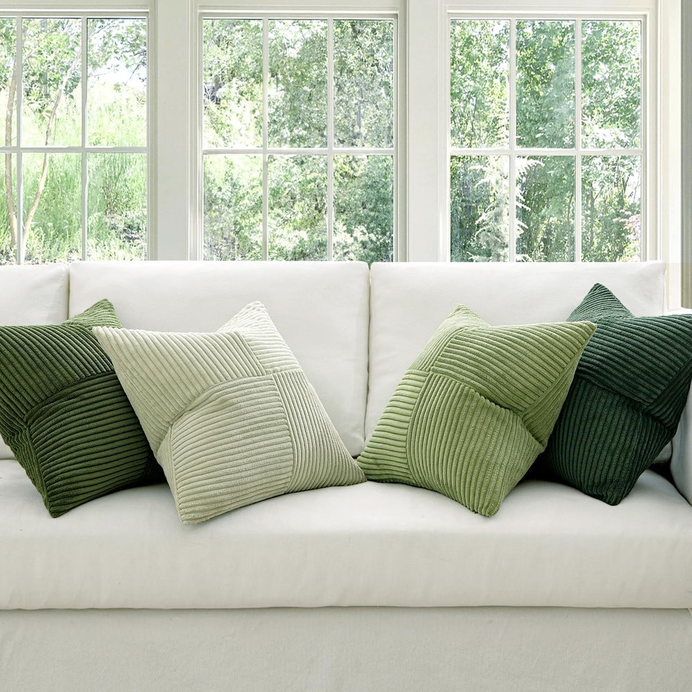 MIULEE Spring Green Decorative Throw Pillow Covers 20x20 Inch Set of 4 Boho F...
