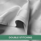 Full Sheets by Pure Bamboo, Genuine 100% Organic Viscose Derived from Bamboo Bed Sheet Set, Luxuriously Soft & Cooling, Double Stitching, Lifetime Quality Promise (Full, Jacquard White)