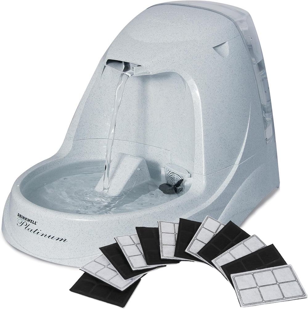 PetSafe Drinkwell Platinum Cat & Dog Water Fountain + 12 Carbon Filters