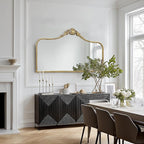 G-LEAF Vintage Baroque Mirror 48"X30", Victorian Antique Mirror with Gold Ornate Metal Frame for Fireplace Entryway Living Room Hallway Bathroom