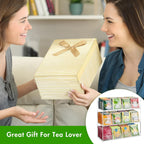 BEYGORM Acrylic Tea Bag Organizer for 216 Tea Packets, No Assembly Required, Display Holder for Countertop, Vertical Tea Bag Caddy for Cabinet, Tea bar Accessories, Teabags Storage Containers