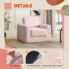 WLIVE Compact Bean Bag Chair, Single Foam Couch Chair, for Dorm Bedroom Kids Playroom, Teen Adult, Pink