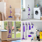 Broom Holder Wall Mount Screw Drilling, Sturdy Heavy Duty Stainless Steel Mop Gripper Rack Perforated, Perfect for Laundry Room Organizer, Fit with Laundry Kitchen Garage Garden Storage System