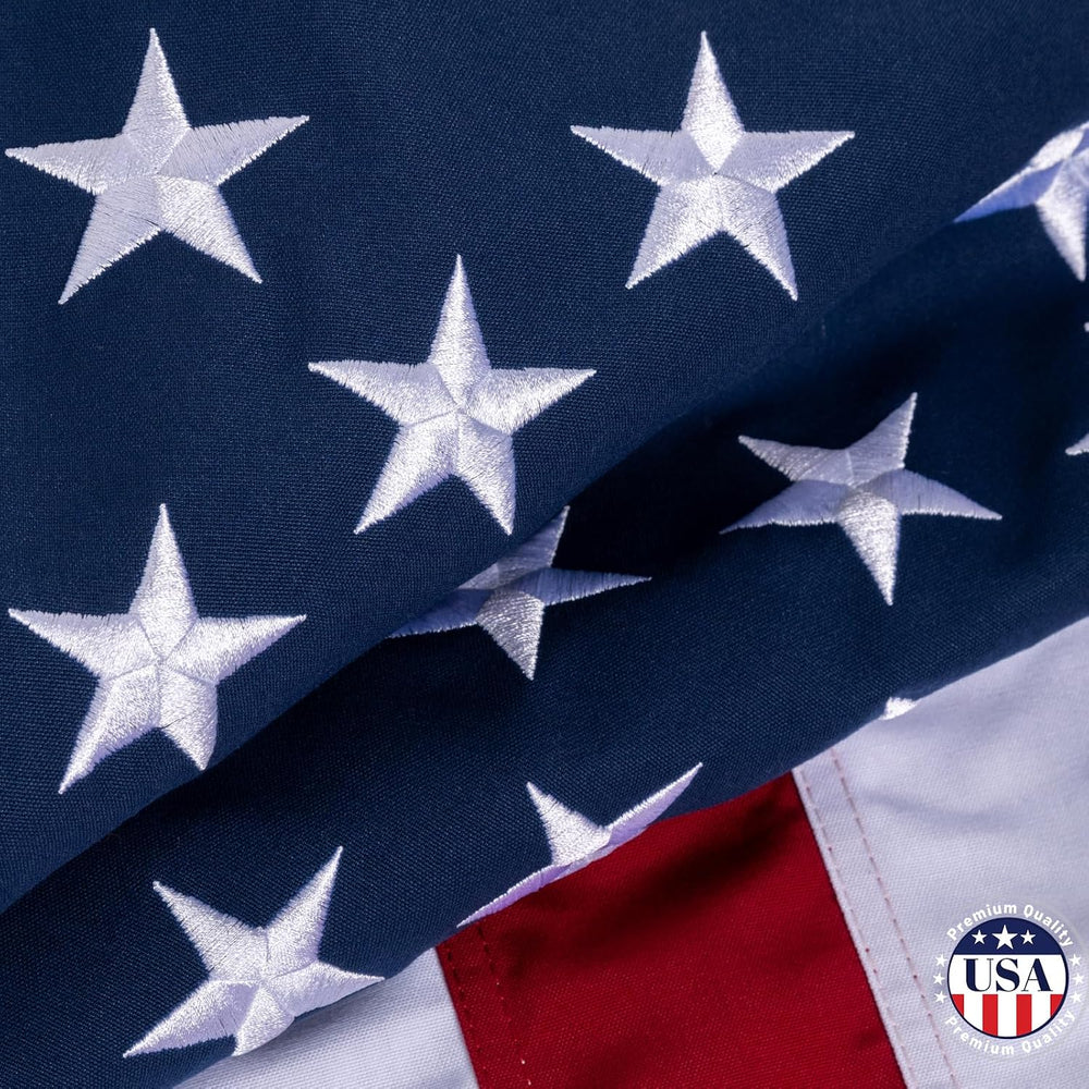 JRED 100% Cotton American Flags for Outside 5x8 FT US Flag Heavy Duty Outdoor...