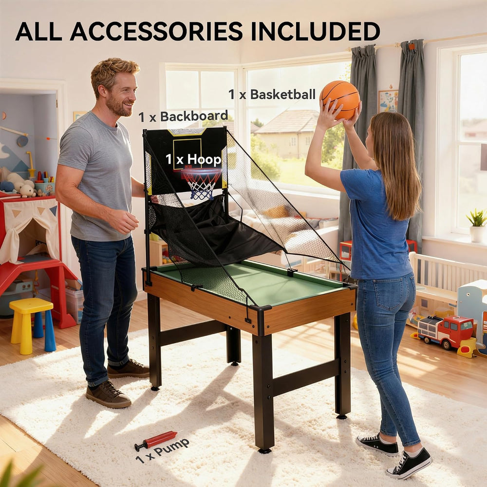 Soozier 5-in-1 Multi Game Table, 53" Combo Game Table Set with Accessories