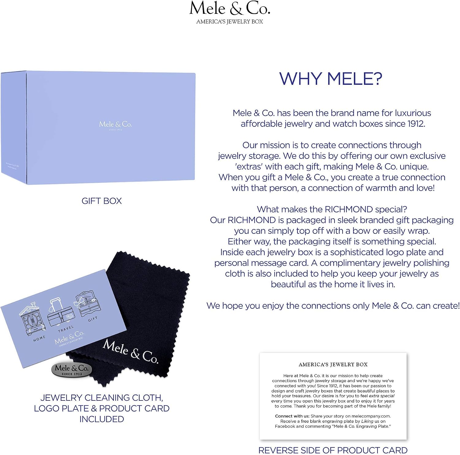 Mele and Co Richmond Wooden Jewelry Box