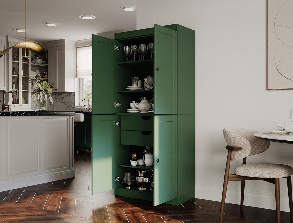 Palace Imports Solid Wood Kitchen Pantry Cabinet - 71.5" Tall x 32"...