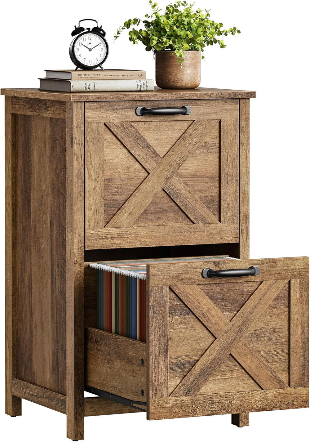 VASAGLE File Cabinet, 2-Drawer Filing Cabinet for Home Office, Modern Farmhou...