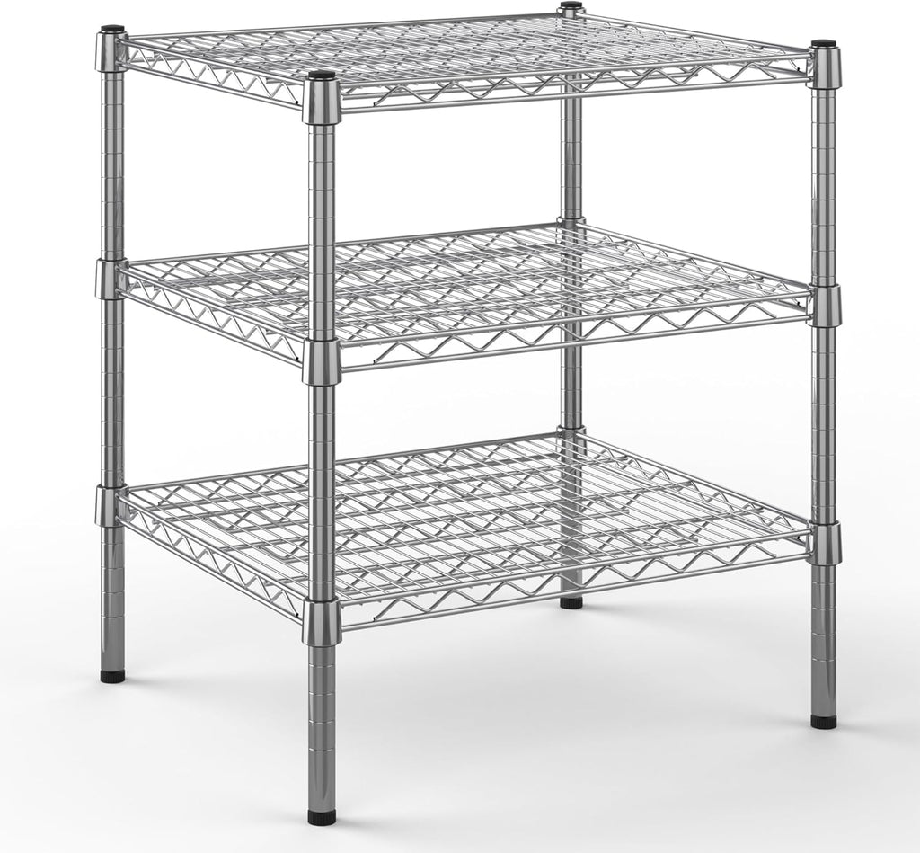 21" Deep x 24" Wide x 27" Height Wire Shelving Kit | 3-Tier | NSF Commercial Storage Rack Unit