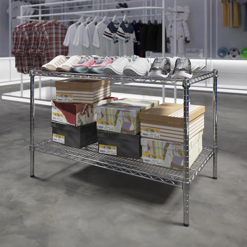 24" Deep x 42" Wide x 27" Height Wire Shelving Kit | 2-Tier | NSF Commercial Storage Rack Unit