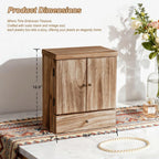 Emfogo Wooden Jewelry Box for Women, 6-Tier Large Jewelry Organizer Boxes with Mirror Rustic Solid Wood jewlery Storage Display for Rings Earrings Necklaces Bracelets watches(Carbonized Black)