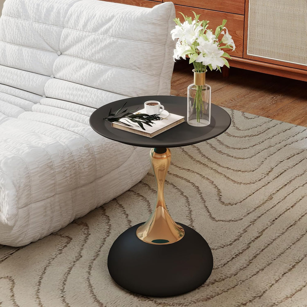 Metal Round End Table,Modern Pedestal Table,Corner Drink Tables,Accent Side T...