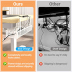 No Drill Under Desk Cable Management Tray, SONATURE 25.3" Cord Organizer for Table, Clamp Mount Desk Cable Management, Premium Carbon Steel Cable Organizer for Office, Home (White)