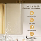 TETOTE Brushed Nickel Mirror 28 x 36 Brushed Nickel Metal Framed Bathroom Mirror, Tempered Glass, Modern Farmhouse Wall Mounted Mirror for Decorative(Horizontal/Vertical)