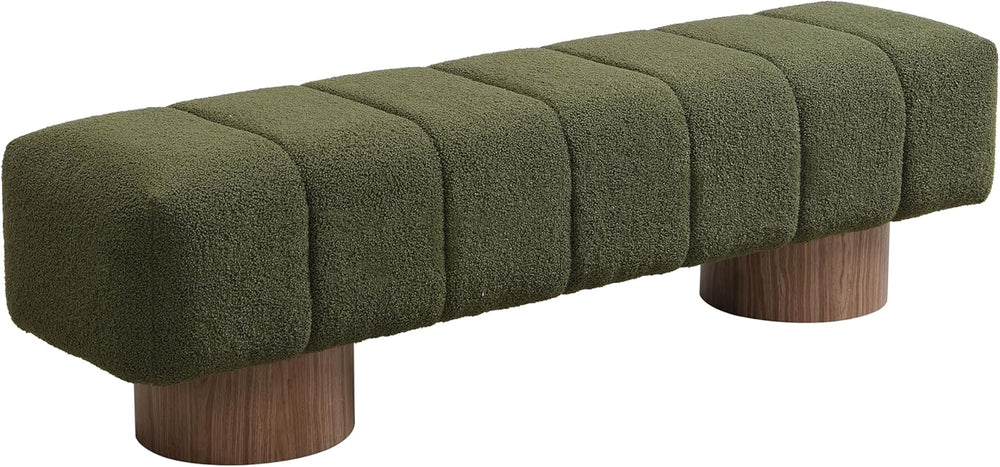 Christopher Knight Home Manila 64" Boucle Dining Bench, Upholstered Otto...