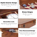Wooden Watch Box for Men & Women, Watch Organizer & Display Case, Premium Long-Lasting Watch Holder for Storage, Elegant Gift for Watch Collectors (Wood Top, 12 Slots)