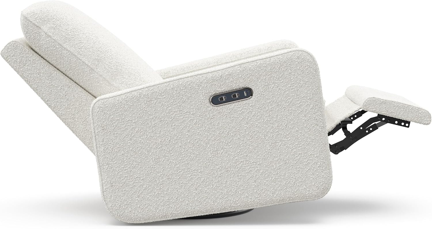 Graco Teddi Nursery Power Recliner Swivel Glider, Ivory Boucle | Electronic Power Recline, OEKO-TEX 100 Certified, USB-A & USB-C Charger, Premium Cushioning & Comfort, Glider Rocking Chair