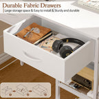 ThreeHio Small Writing Desk with 2 Drawers, White Computer Desk with Storage Shelf, Home Kids Study Table for Small Spaces, Simple Desk for Bedroom, Home Office, Living Room, Dorm, Vanity Desk, White