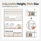 HOMEDANT House Lift-Beam White 48" Wide Boltless Heavy Duty Garage Storage Shelving Adjustable 5-Tier Metal Shelves Laminated Organization Shelf Industrial Utility Rack Pantry Shed Office Store 10Pack