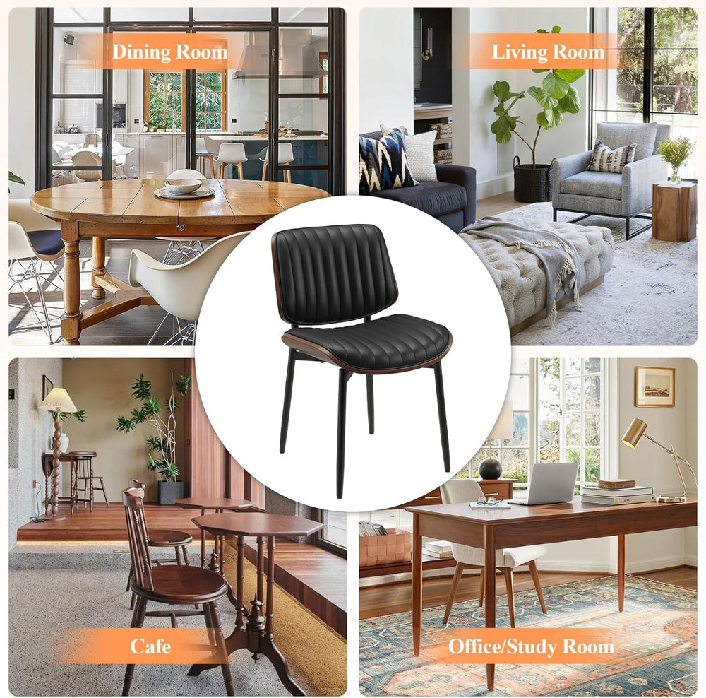 MALOL Leather Dining Chairs Set of 2, Modern Upholstered Dining Room Kitchen ...
