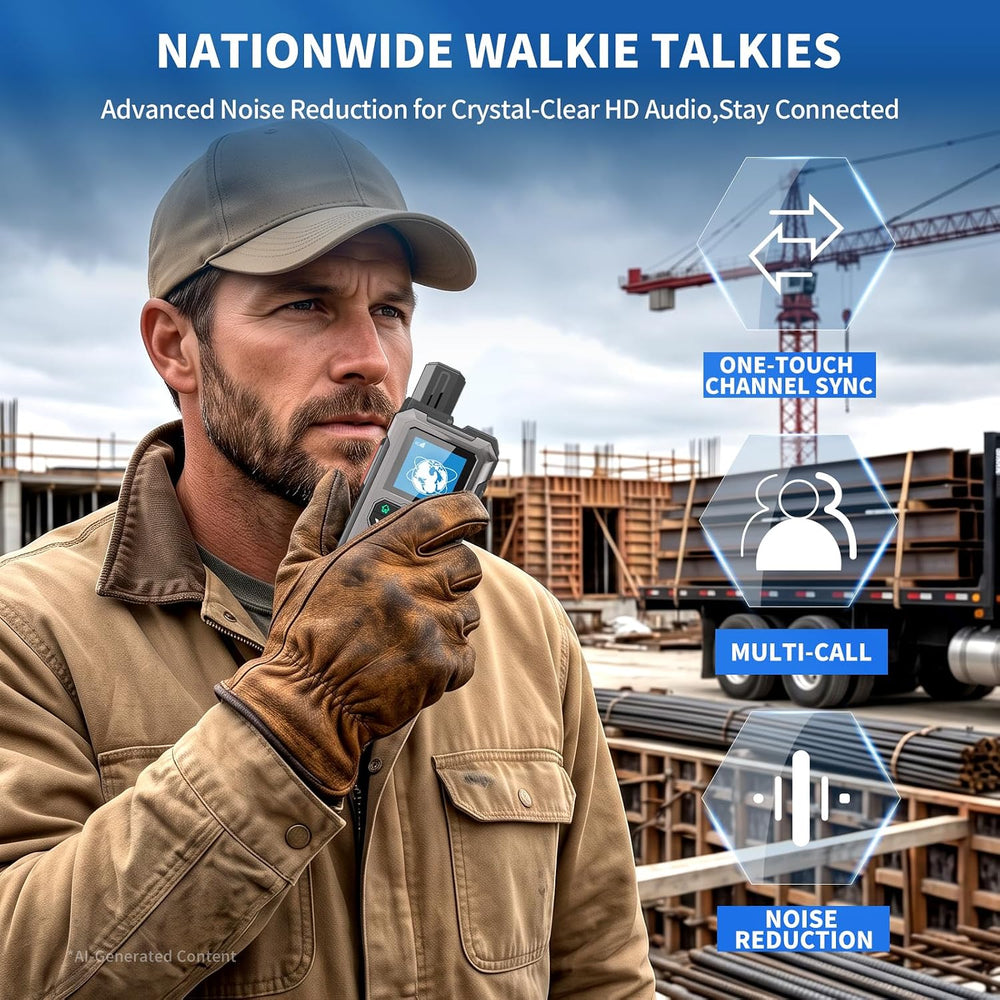 Global Lifetime Free Rapid Walkie Talkies Unlimited Range, Long Range Heavy D...
