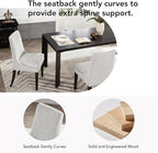 Upholstered Dining Chairs Modern Sidechair Performance Fabric High Back Armlesschair for Diningroom Kitchen,Light Grey,Set of 4(2 Box)