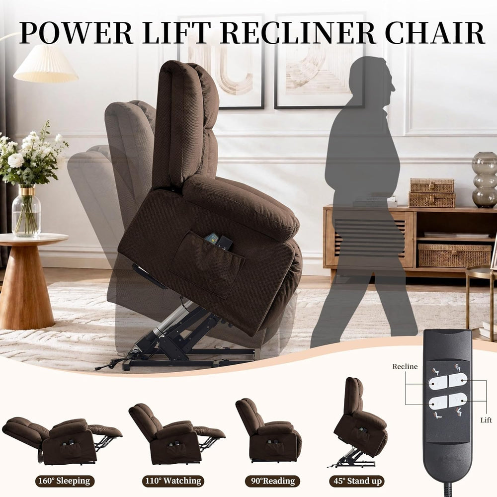 Korser Dual Motor Power Lift Recliner Chair for Elderly with Massage and Heat...