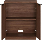 Henn&Hart 28" Wide Rectangular Accent Cabinet in Satin Walnut, for Home, Living Room, Bedroom, Entertainment Room, Office
