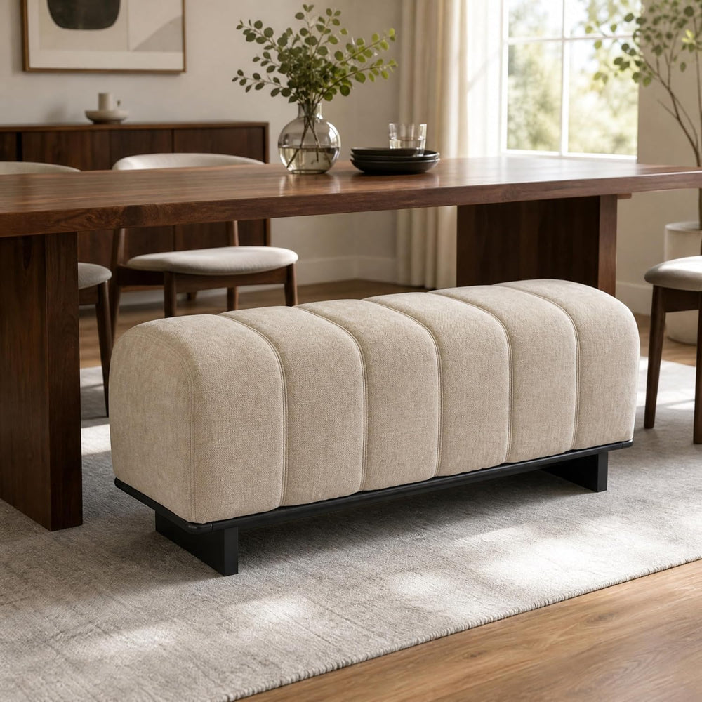 Christopher Knight Home Lamie 49.13" Chenille Upholstered Dining Bench, ...