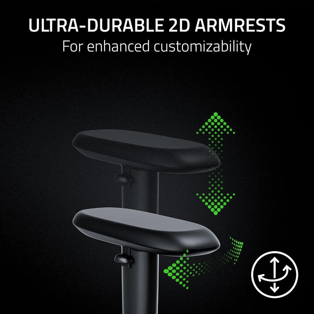 Razer Iskur V2 X NewGen Ergonomic Gaming Chair, Black/Green | Gen-2 EPU Leath...