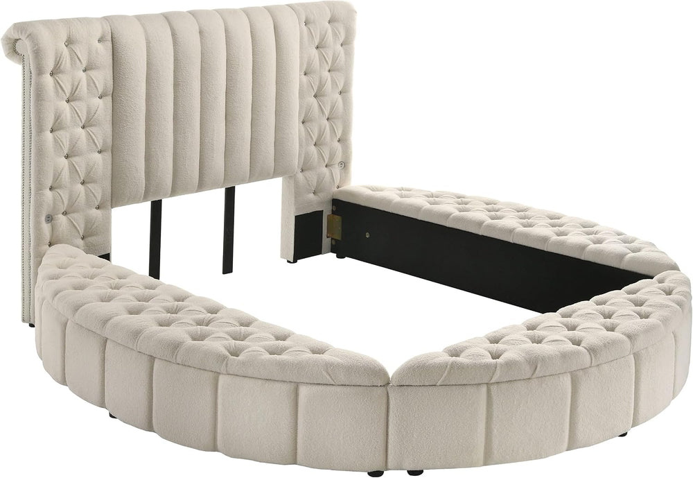Coaster Home Furnishings Sonya Modern Classics Boucle Upholstered Queen Size ...