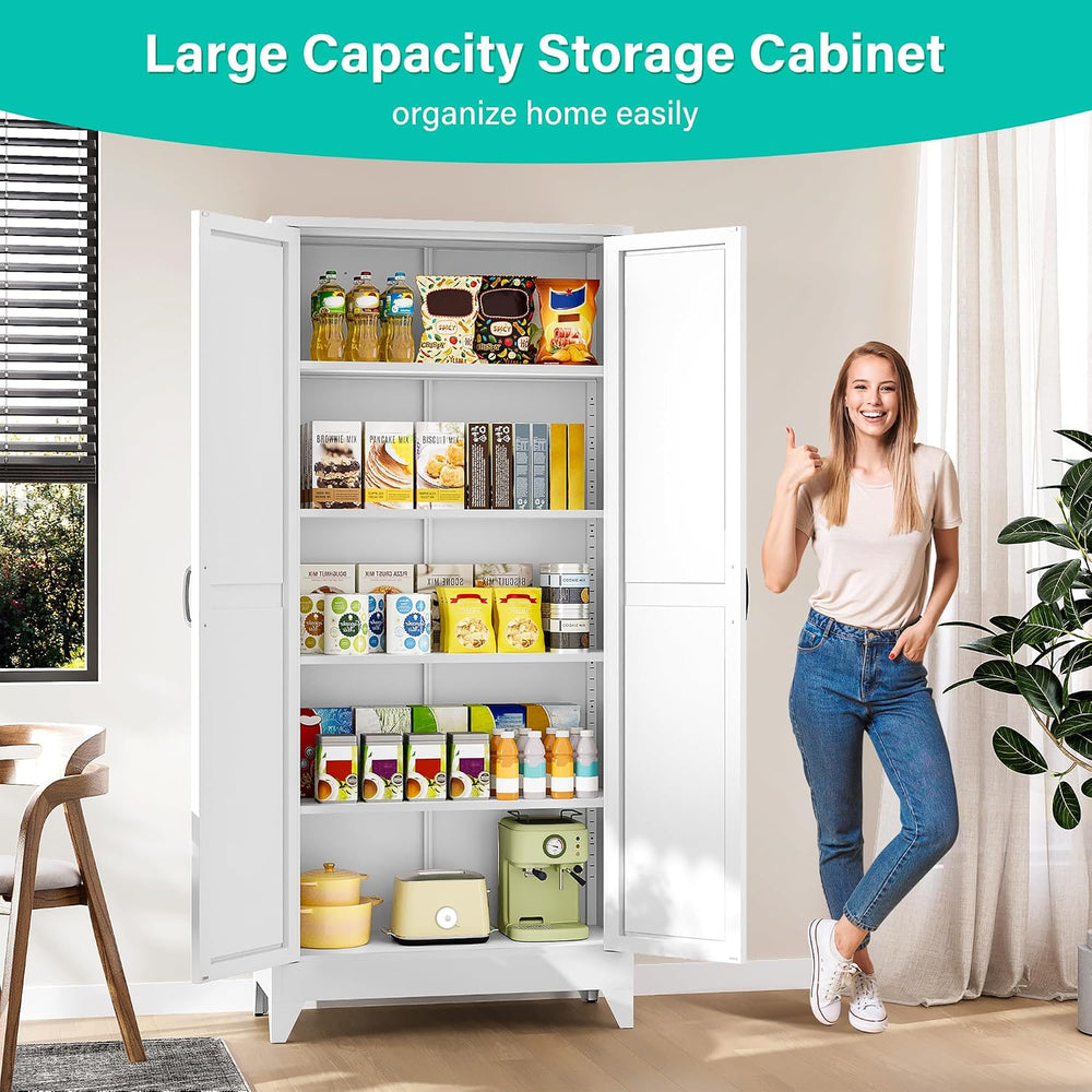 SISESOL 75" Tall Pantry Cabinet,Farmhouse Kitchen Pantry Storage Cabinet...
