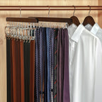 TOPIA HANGER 40 Hooks Belt Tie Hanger Space Saving for Closet, 2 in 1 Belt Ties Racks Max 60 Belts with 60 Ties Capacity, Curved with Flat Hooks for Belts,Ties,Bras,Closet Organizers and Storage CT70A