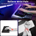 Ospelelf Keyboard Wrist Rest Pad, Comfy Ergonomic Keyboard Stand Holder, Office Desk Accessories, Work from Home Essentials, Green Forest Pattern