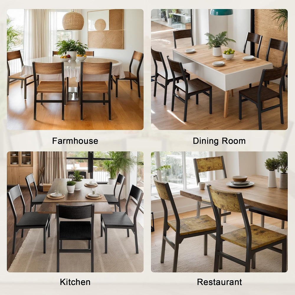 Feonase Dining Chairs Set of 6, Modern Kitchen Chairs with Ergonomic Backrest...