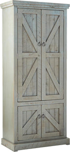 American Heartland Rustic Double Door Pantry, Rustic Dark Blue